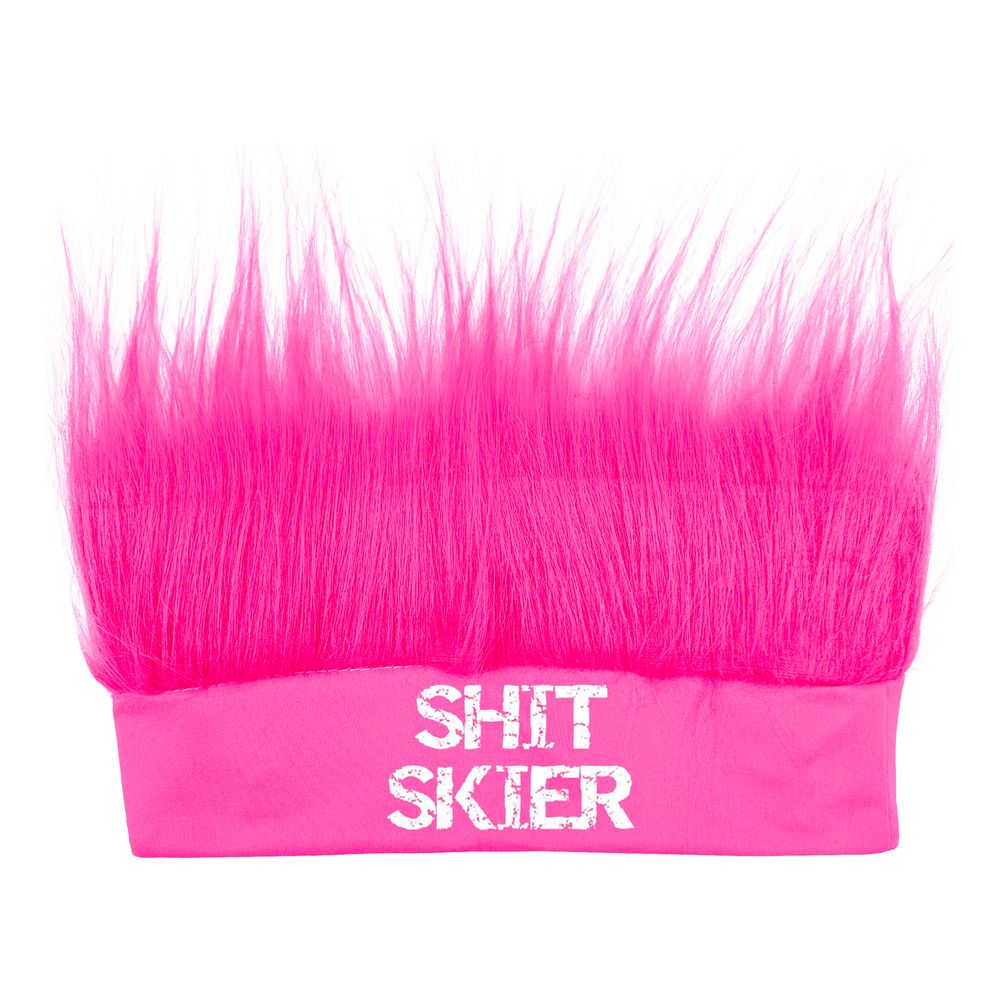 Shit Skier Pandebånd med Hår Neonlyserød
