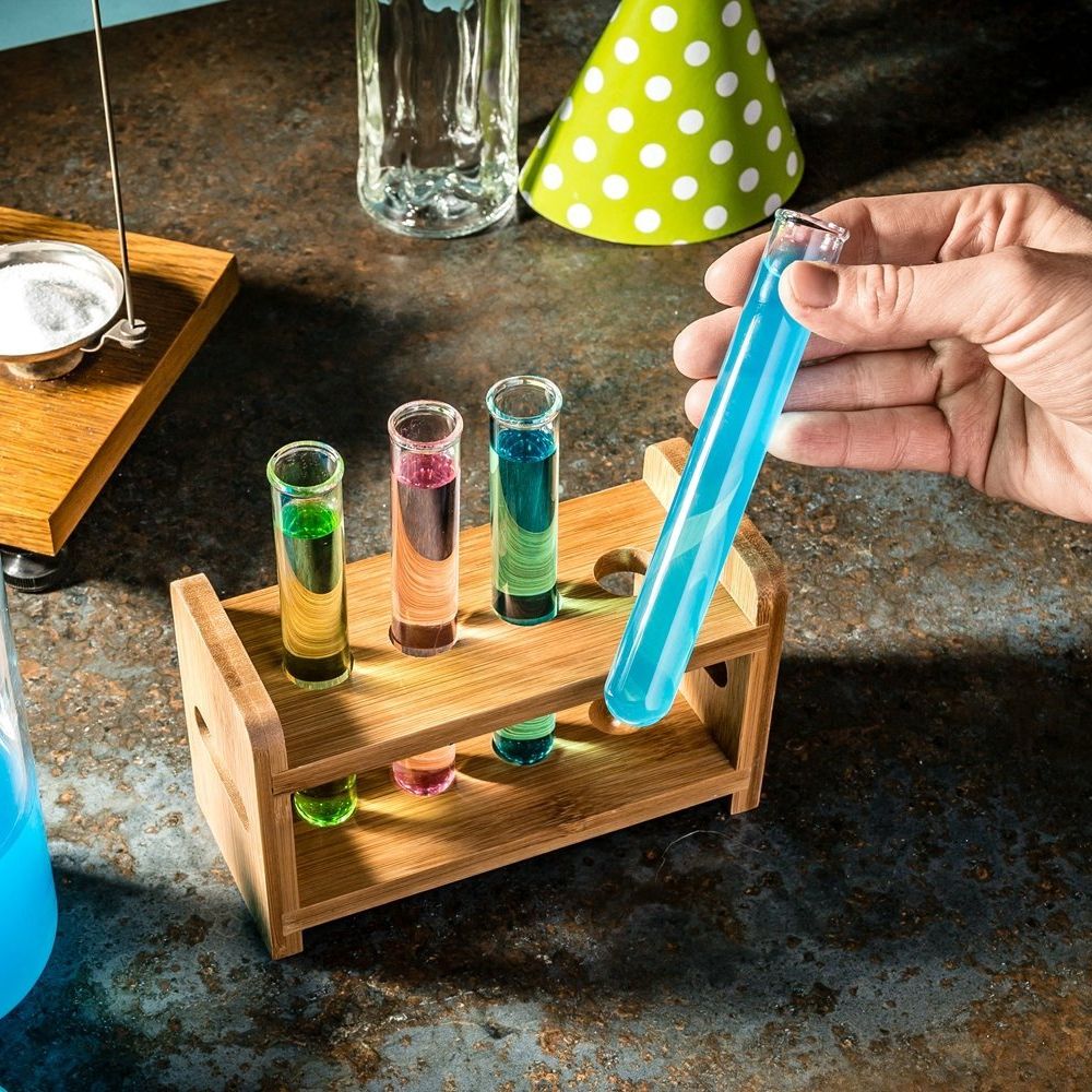 Shotglas Provrör i Ställning
