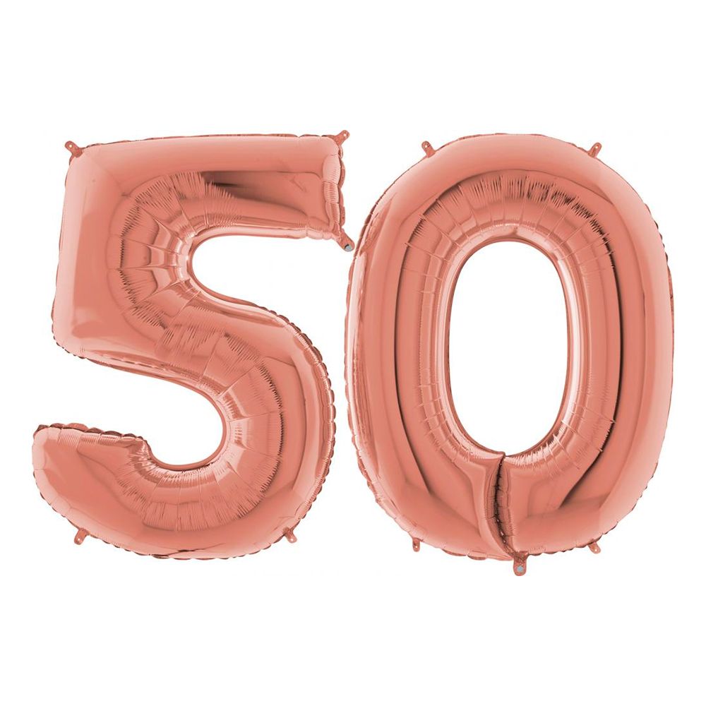 Numeroilmapallo 50 Ruusukulta