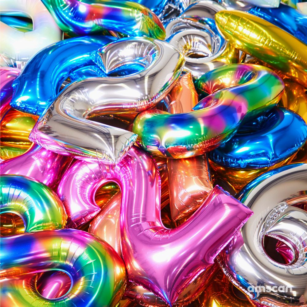 Talballon Blå Metallic