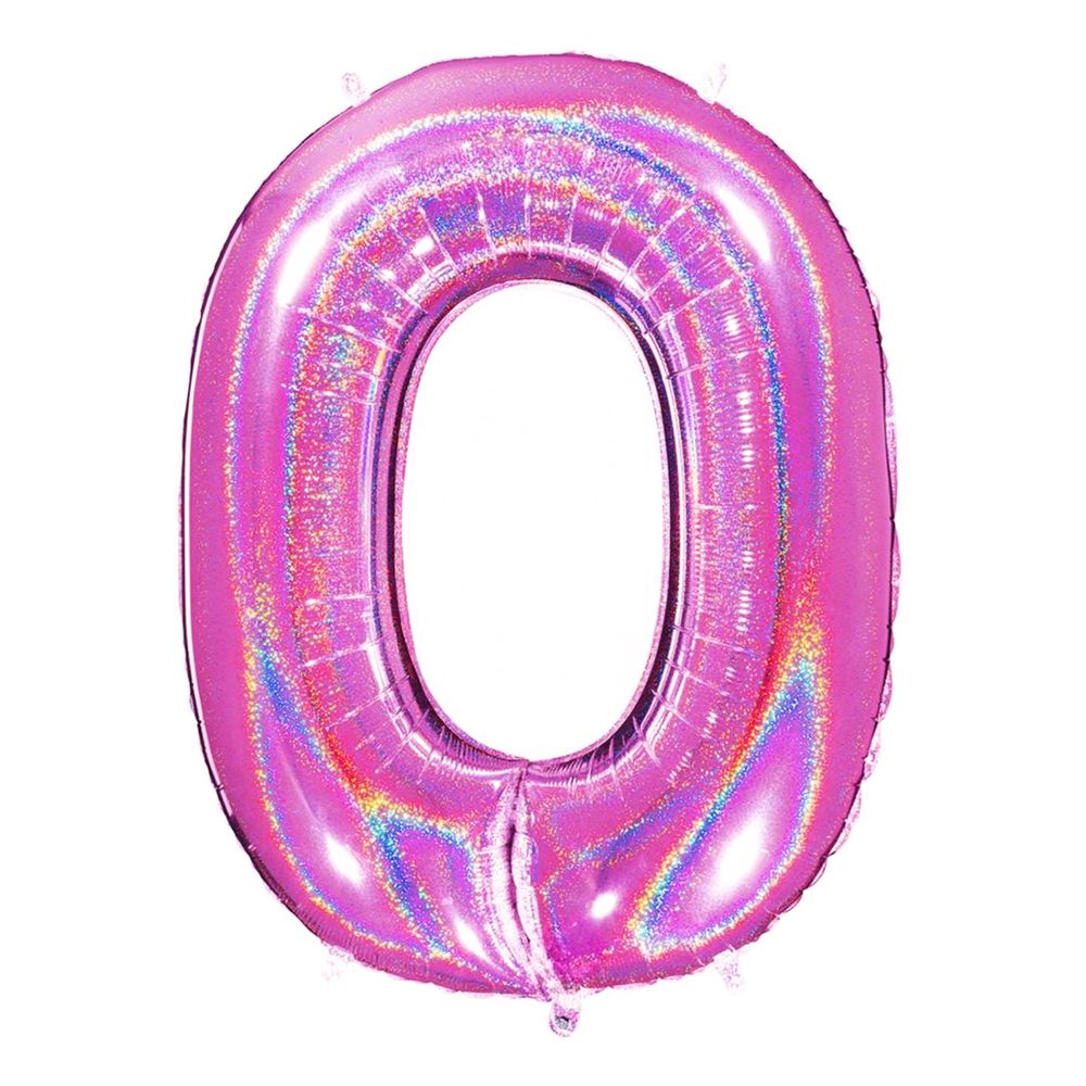 Sifferballong Glitter Rosa