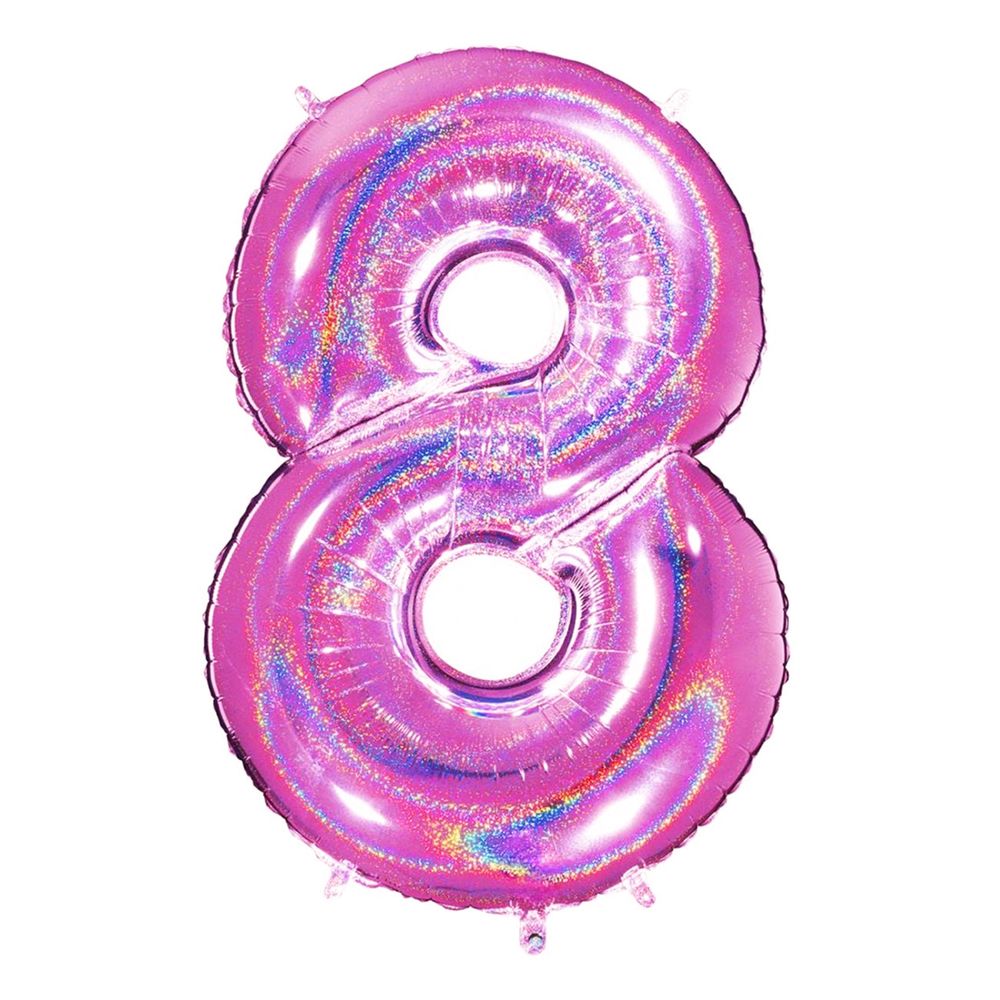 Sifferballong Glitter Rosa