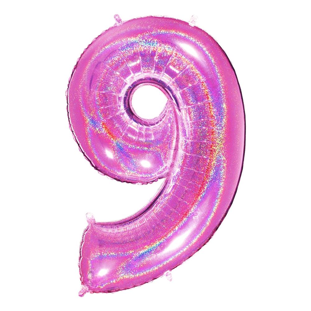 Sifferballong Glitter Rosa