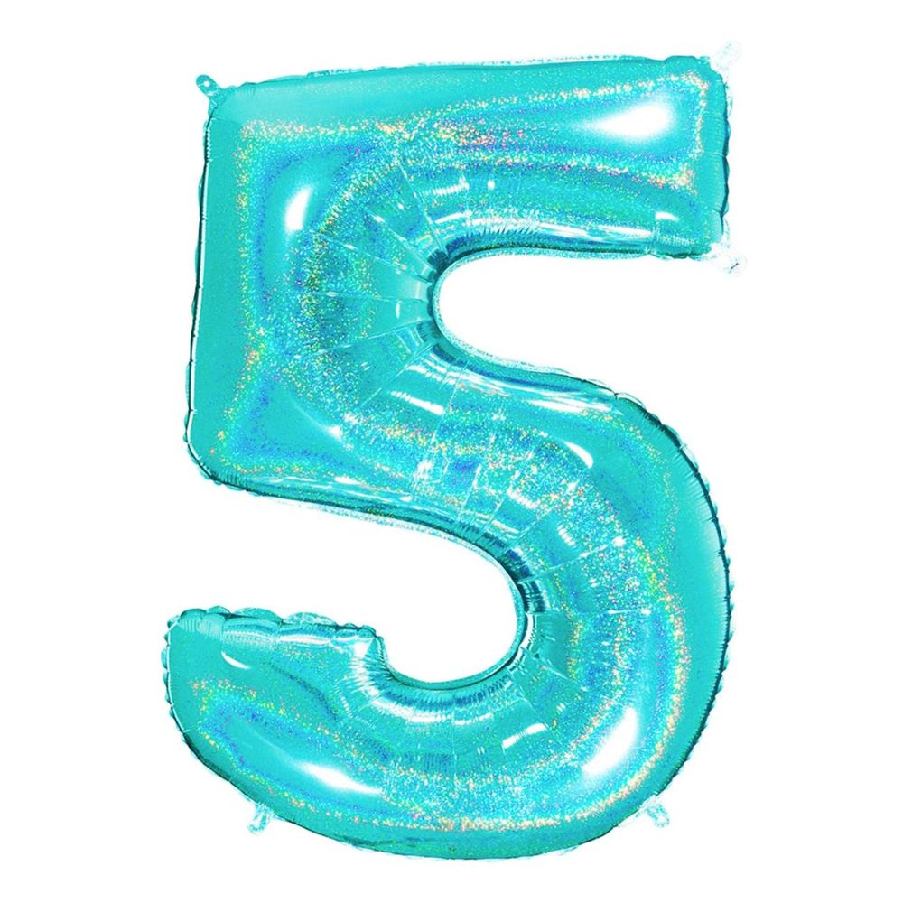 Sifferballong Glitter Turkos