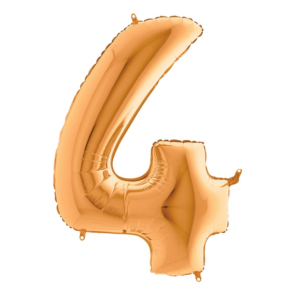 Sifferballong Guld Metallic