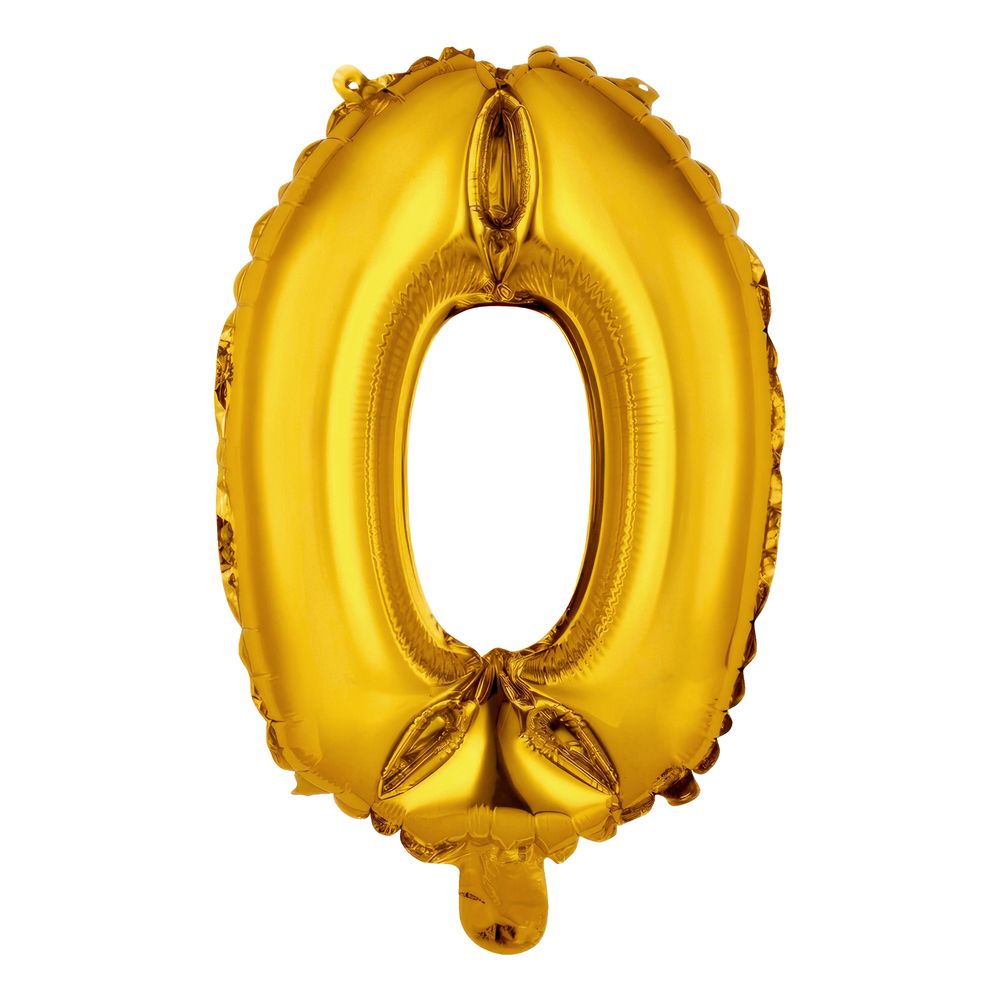Sifferballong Mini Guld Metallic