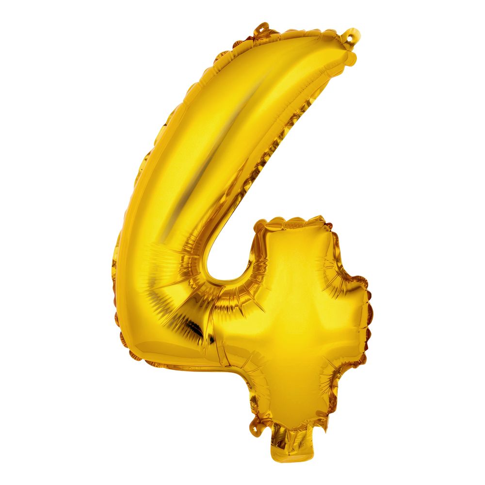 Sifferballong Mini Guld Metallic