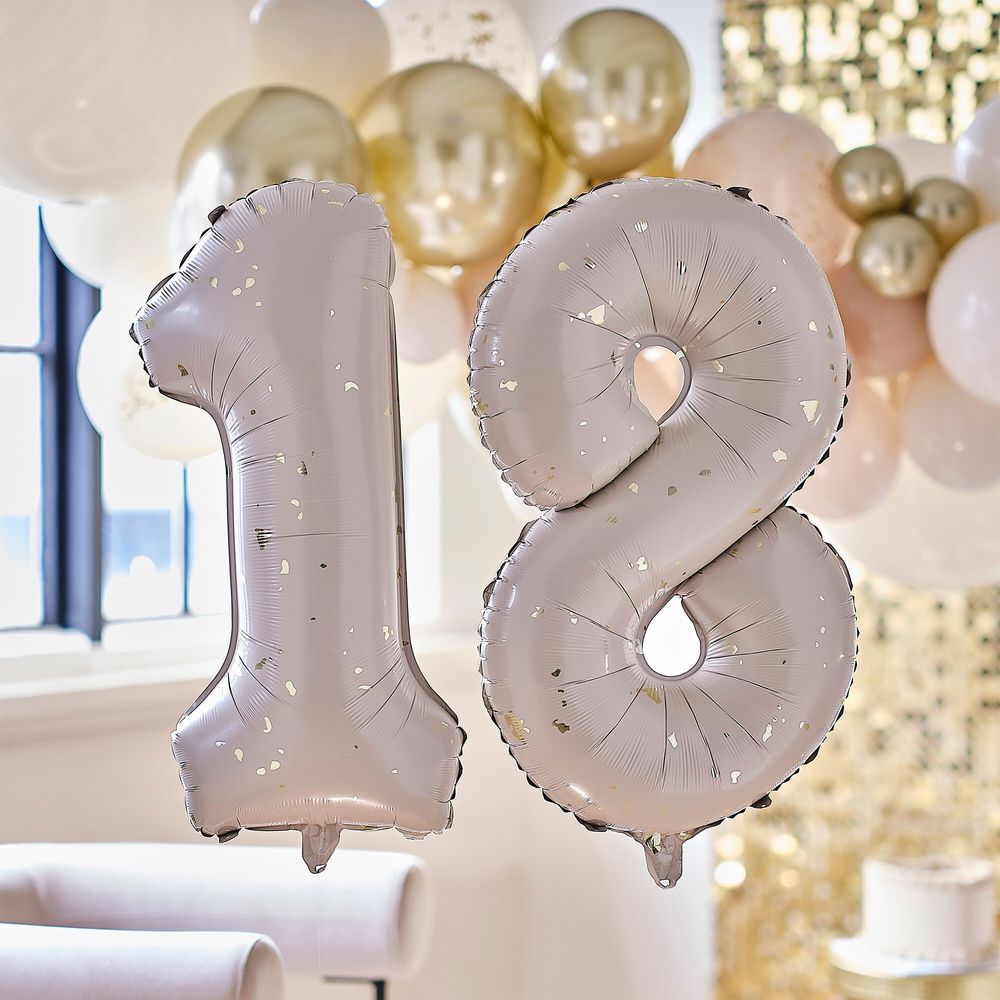 Numeroilmapallot 18 Setti Gold Speckle