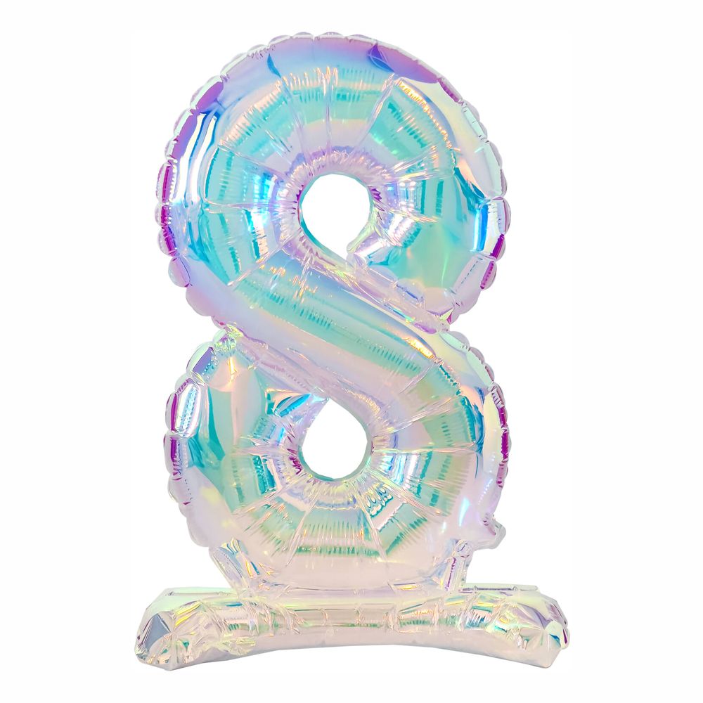 Talballoner på stativ Iridescent