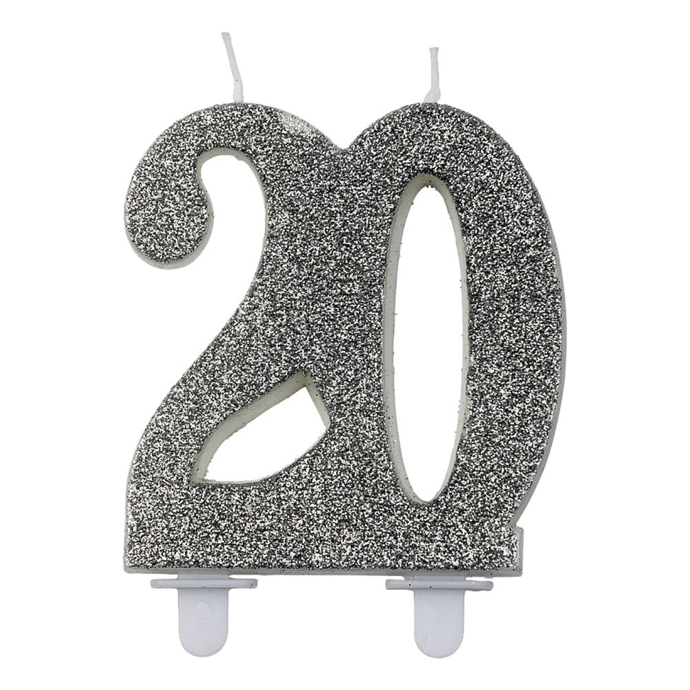 Sifferljus Glitter Silver