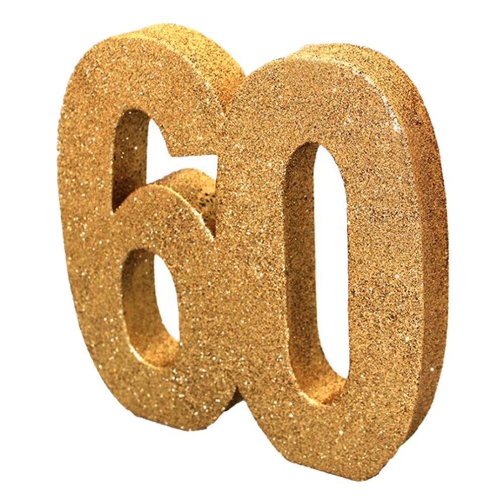 Tallet 60 Gull Glitter Dekorasjon