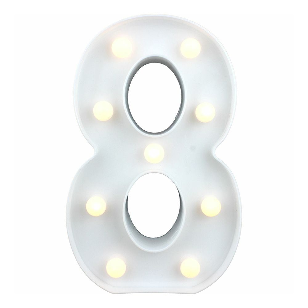 Siffra VIt med LED-Belysning