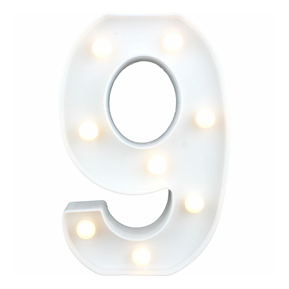 Siffra VIt med LED-Belysning
