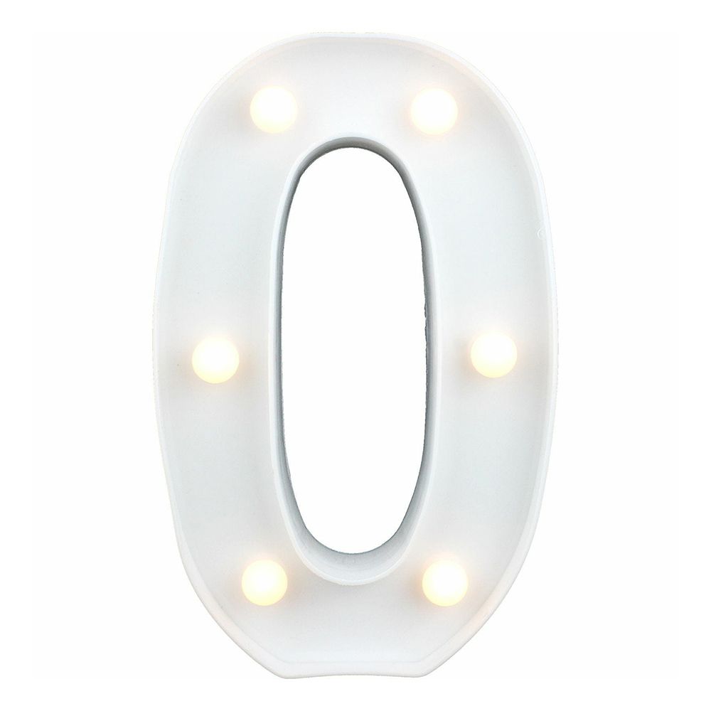 Siffra VIt med LED-Belysning