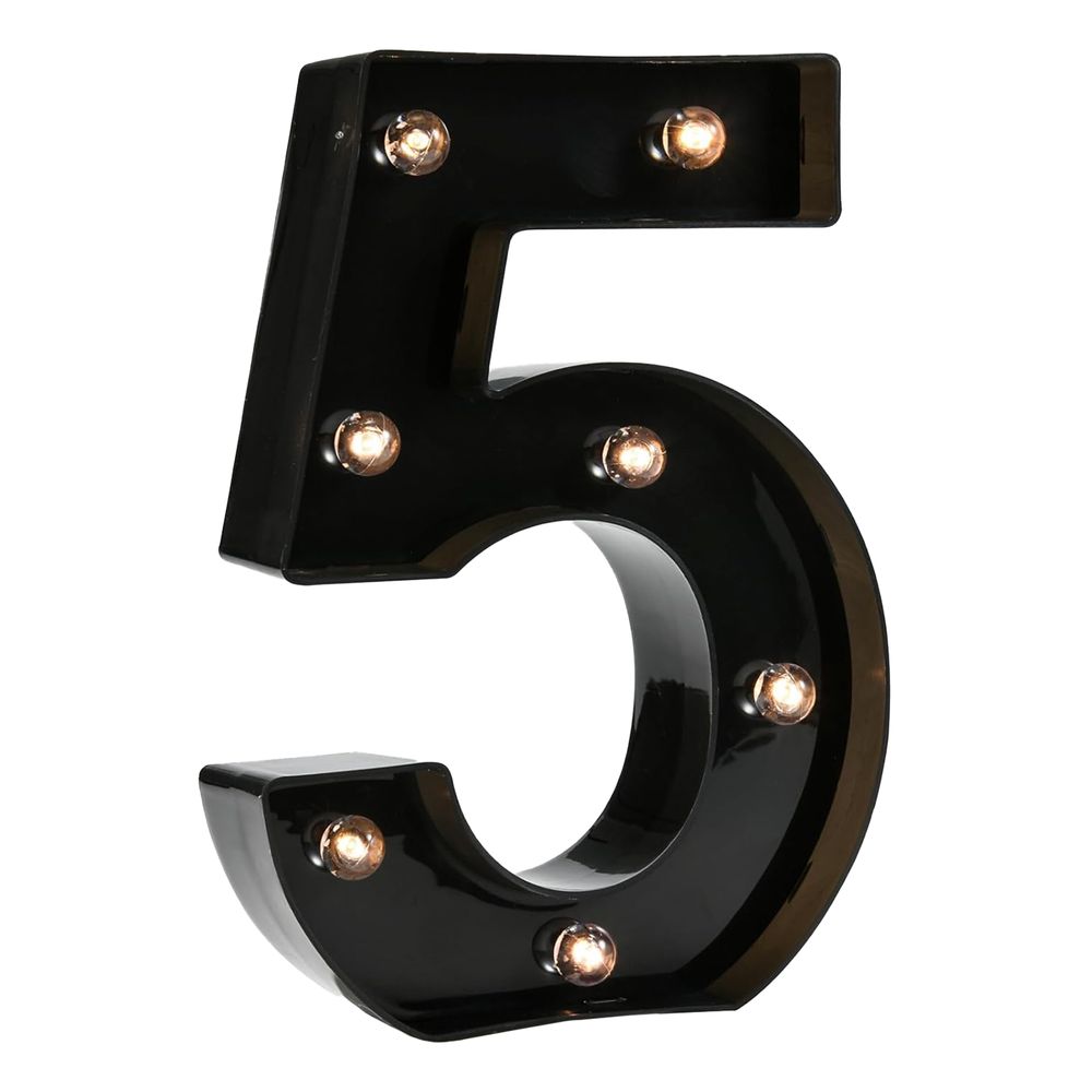 Svart Tall med LED-lys