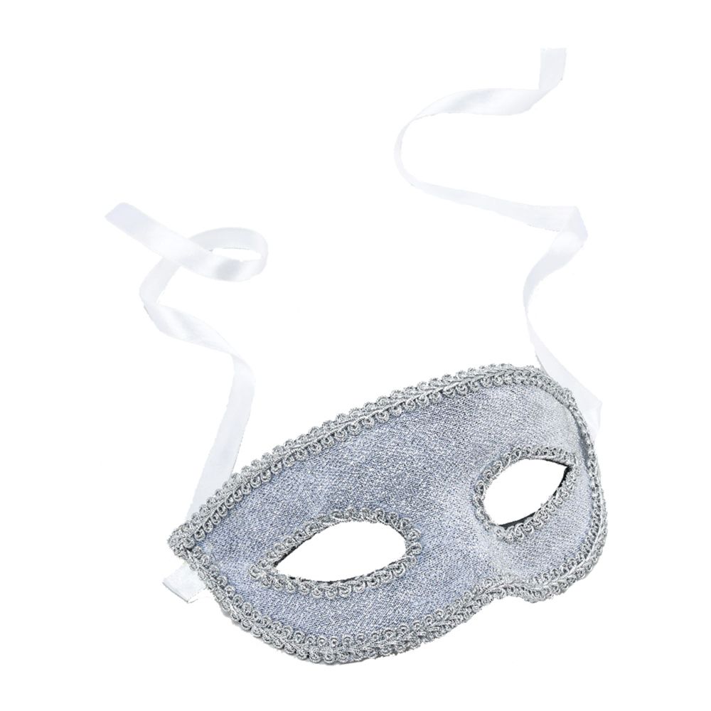 Sølvaktig Øyemaske med Bånd
