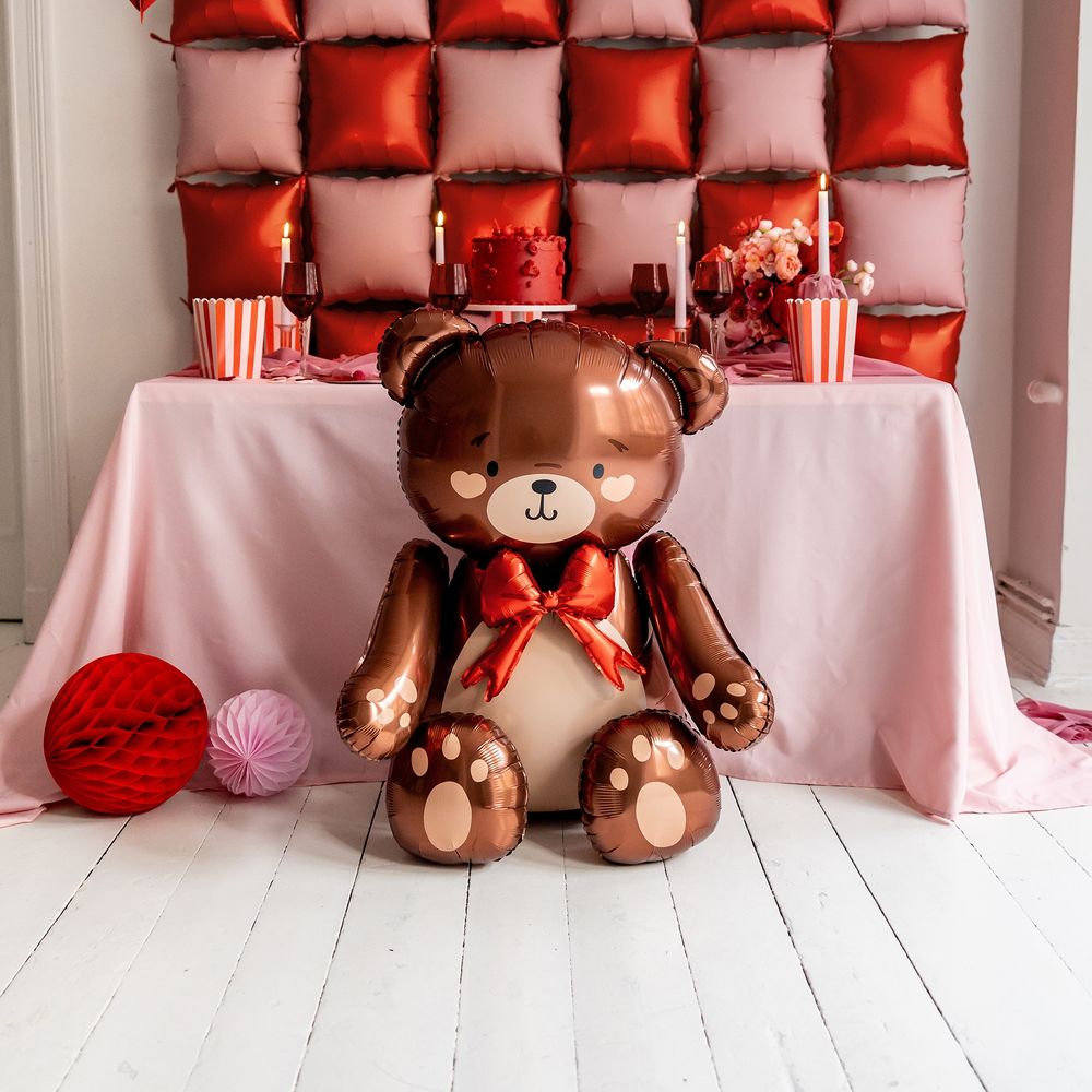 Siddende Bamse Folieballon
