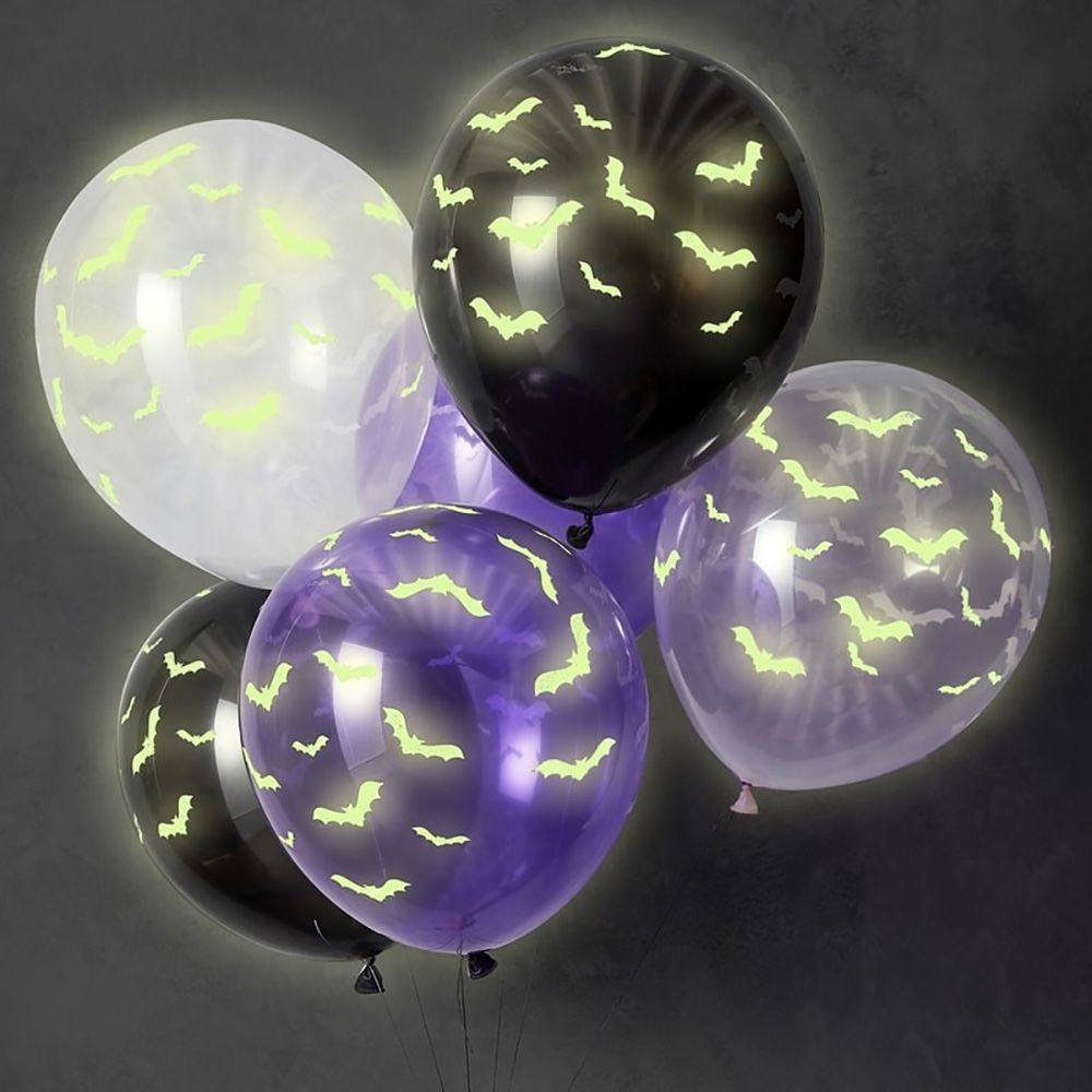 Selvlysende Ballonger Flaggermus Flerfarget