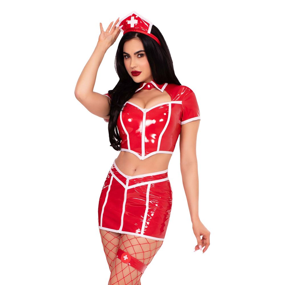Sygeplejerske Red Alert Deluxe Kostume