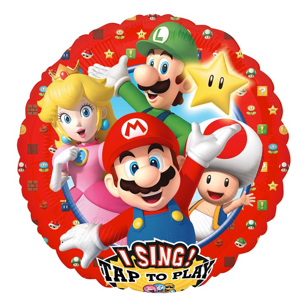 Syngende Folieballong Super Mario | Partyking