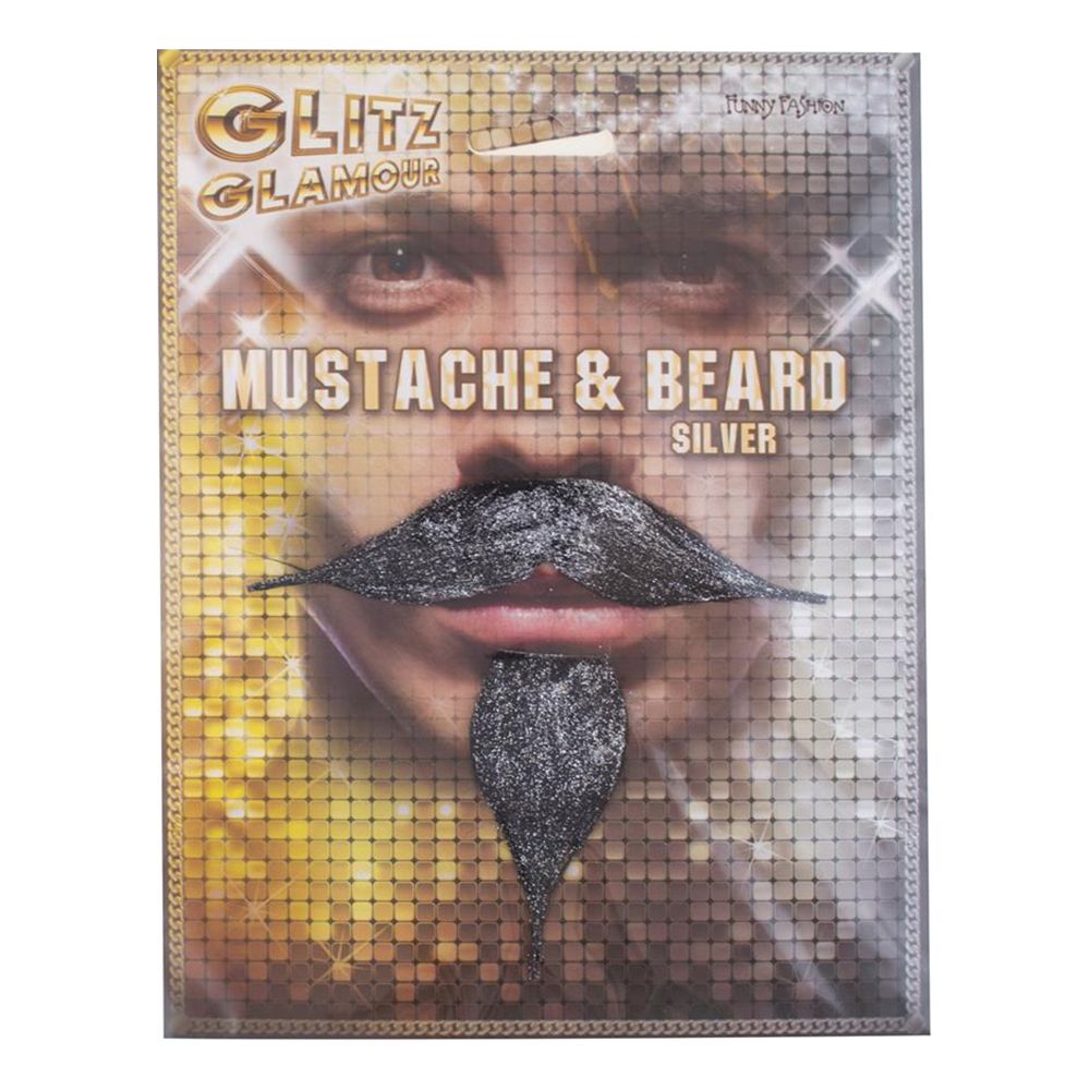 Skägg & Mustasch Silver