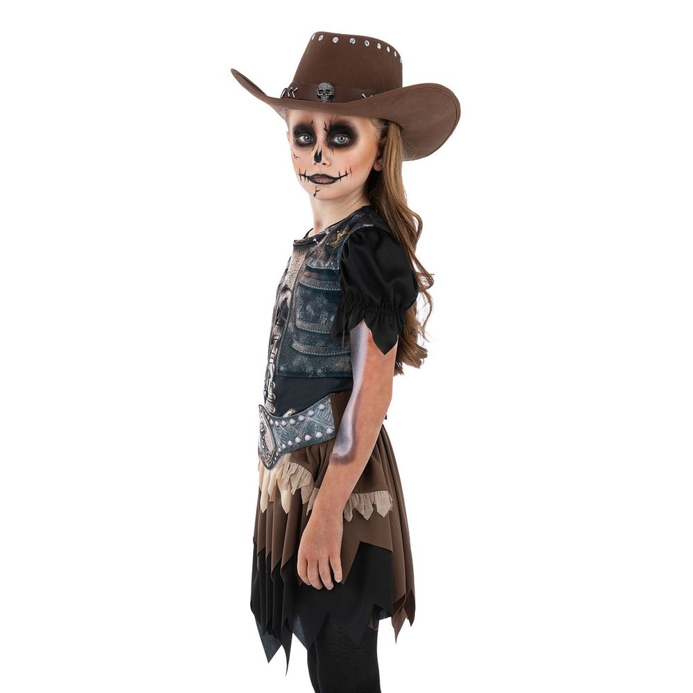 Skjelett Cowgirl Barn Kostyme