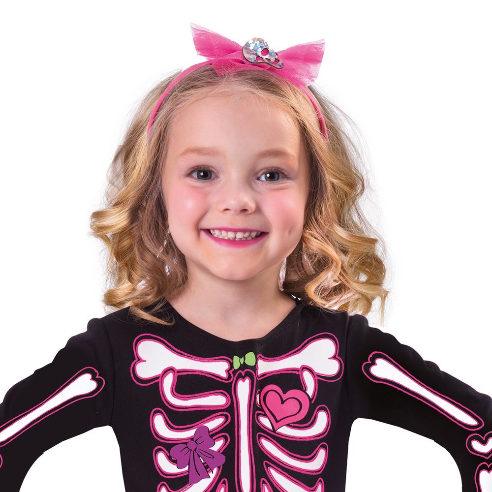 Skelett Rosa Barn Maskeraddräkt