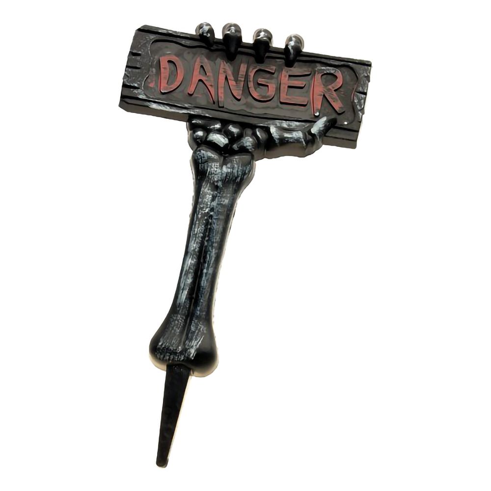 Luurangonkäsivarsi Danger Kyltti