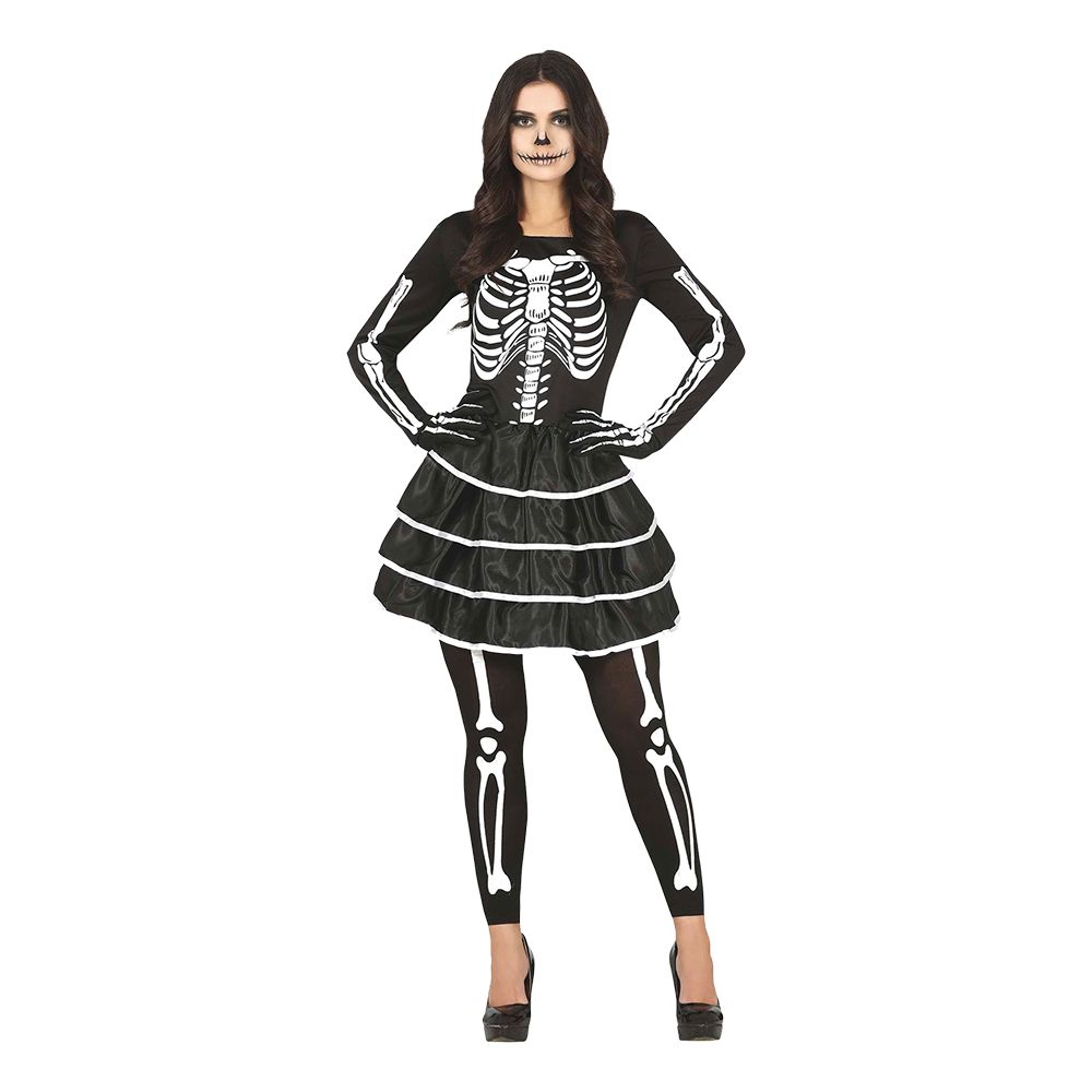 Skeletkjole Kostume
