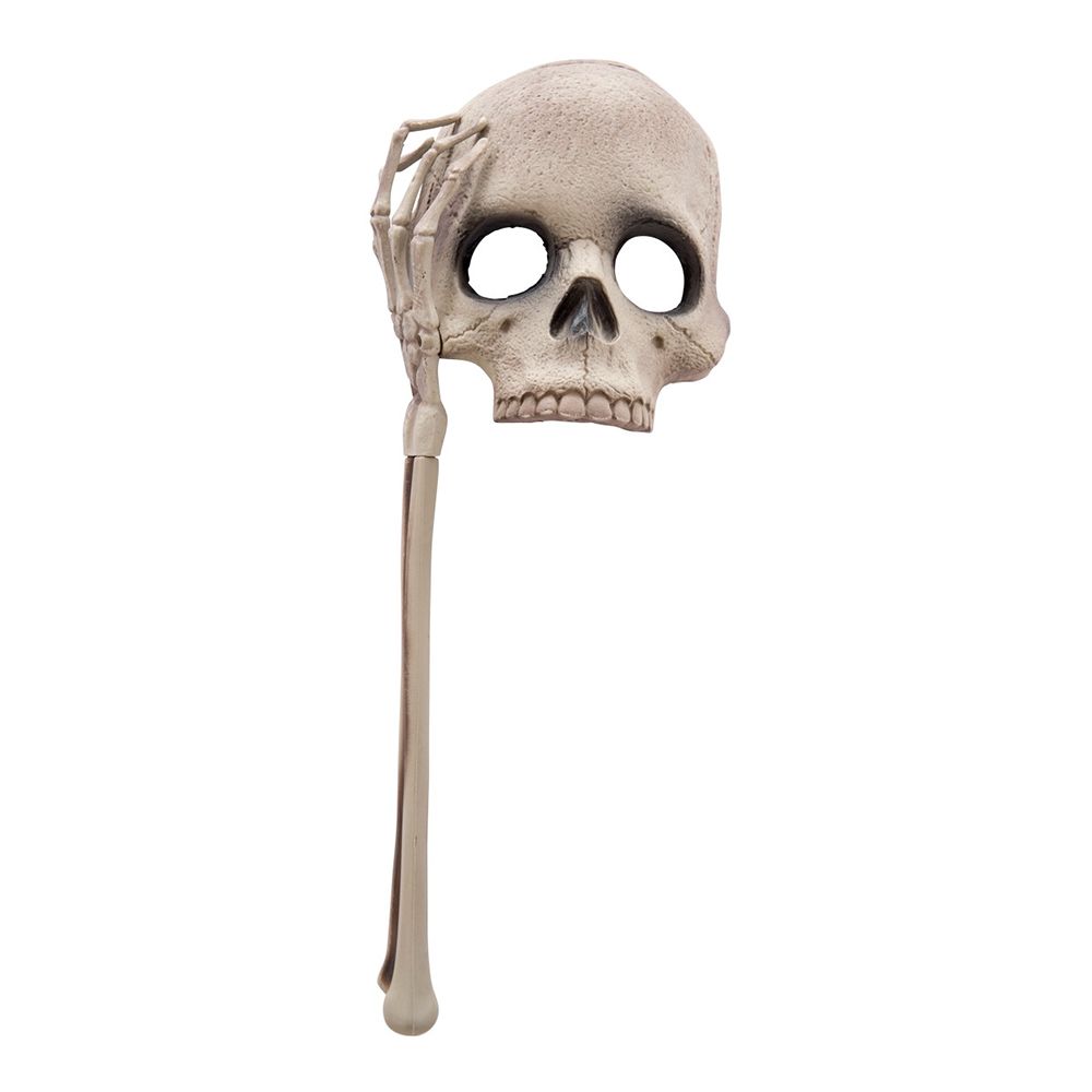 Skjelettmaske på Pinne