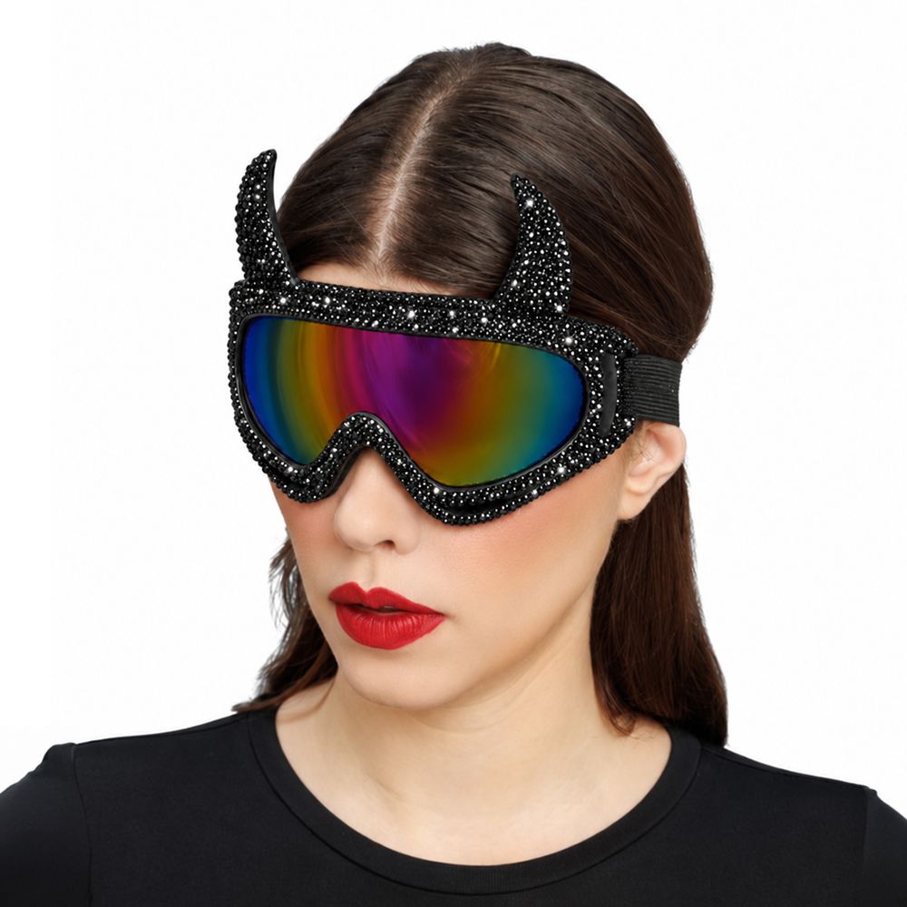 Skidglasögon Sarvet Strass Musta
