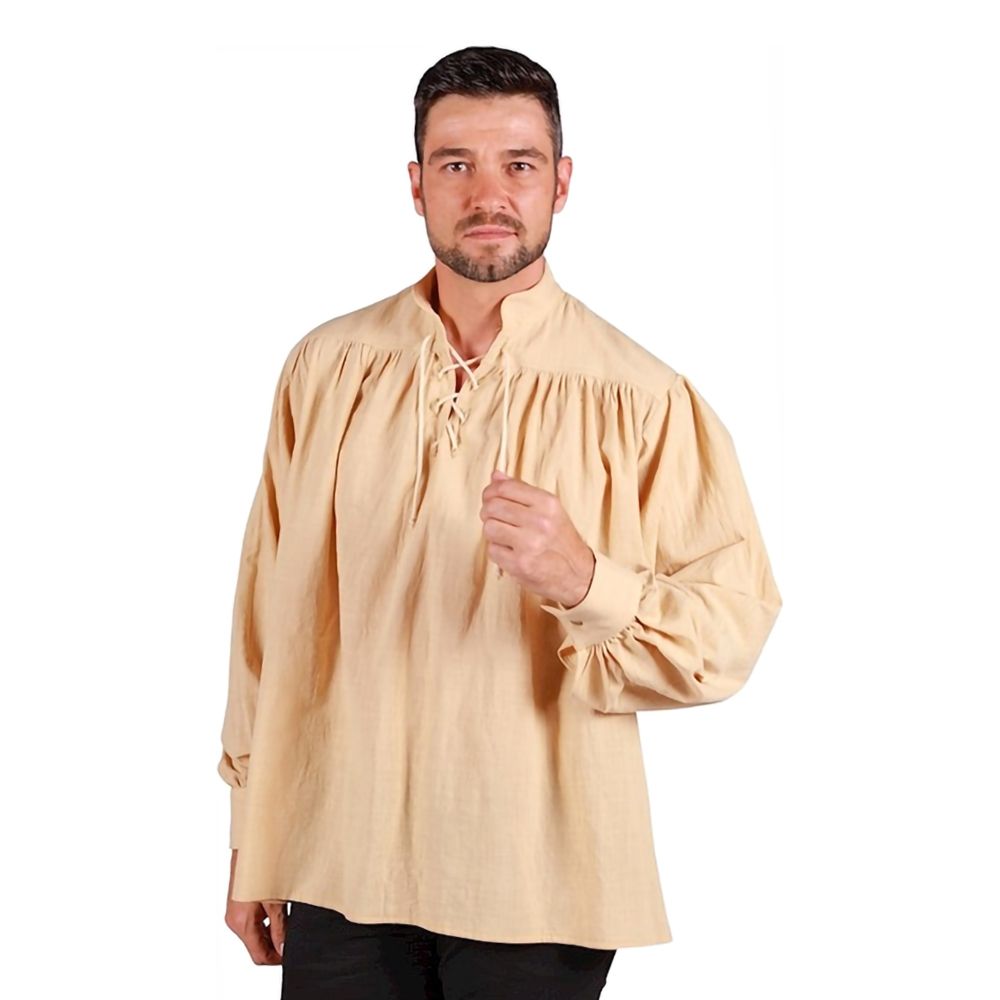 Piratskjorte Beige Deluxe
