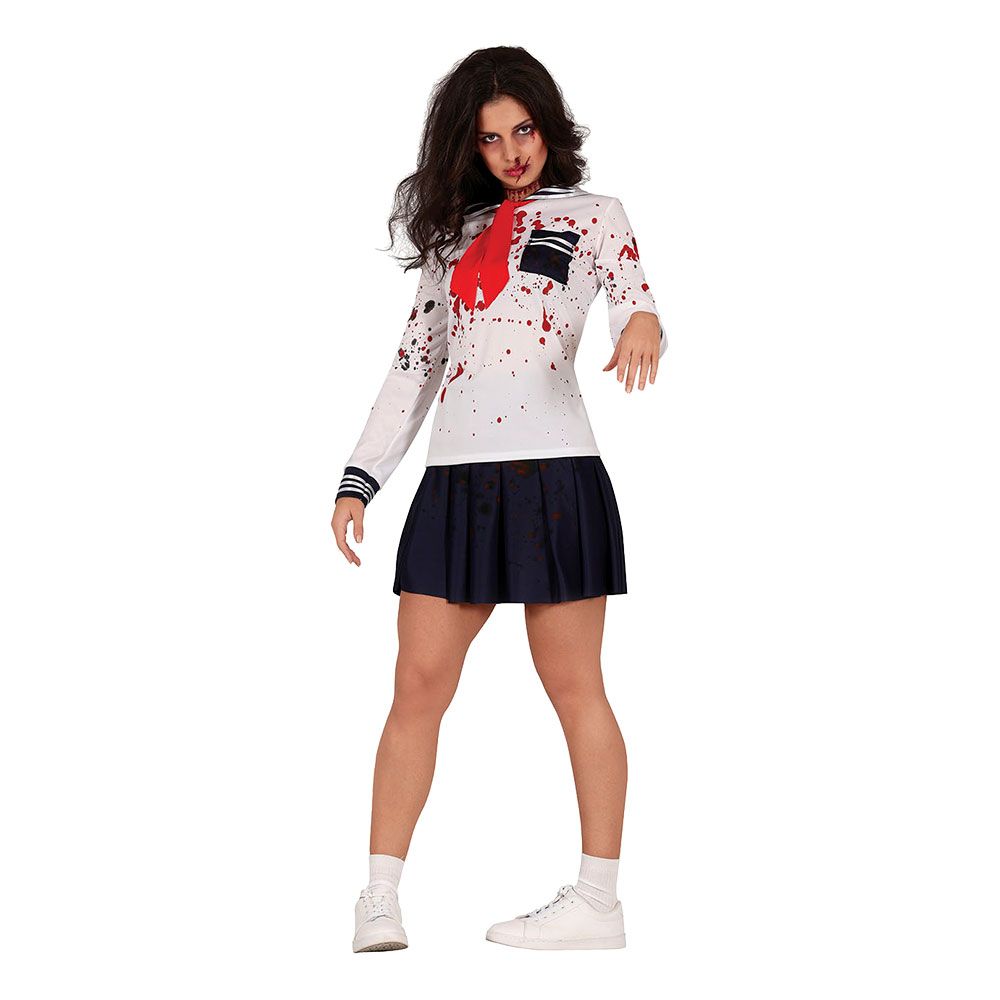 Skolejente Zombie Kostyme