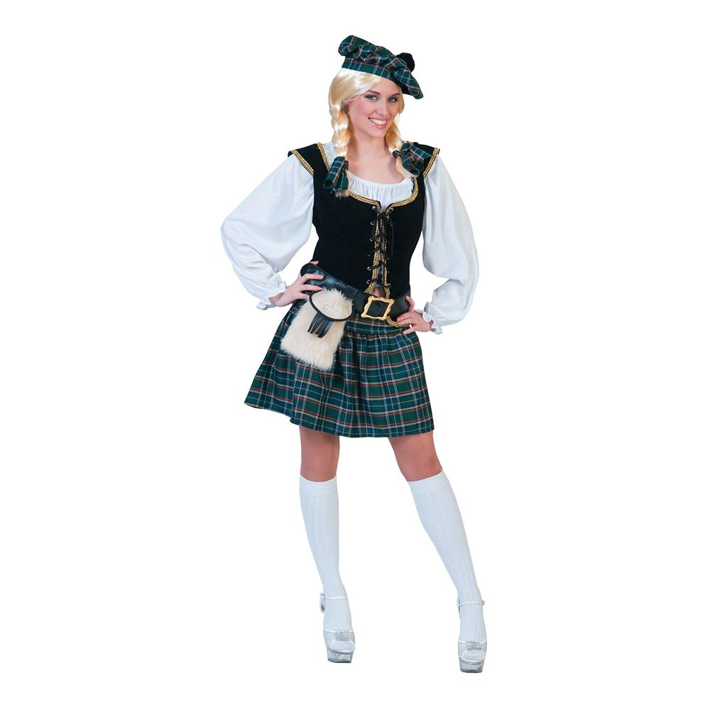 Skotsk Nationaldräkt Dam Maskeraddräkt