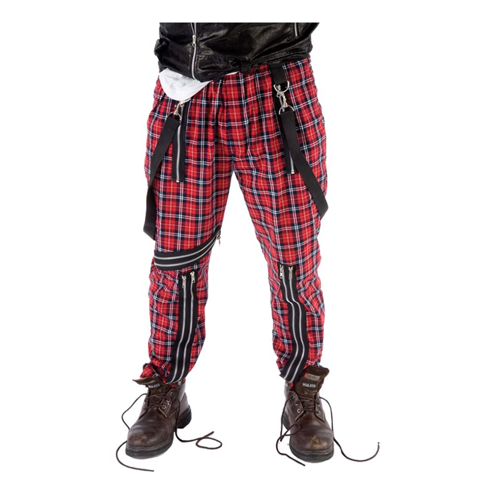 Skotskrutiga Punkbyxor