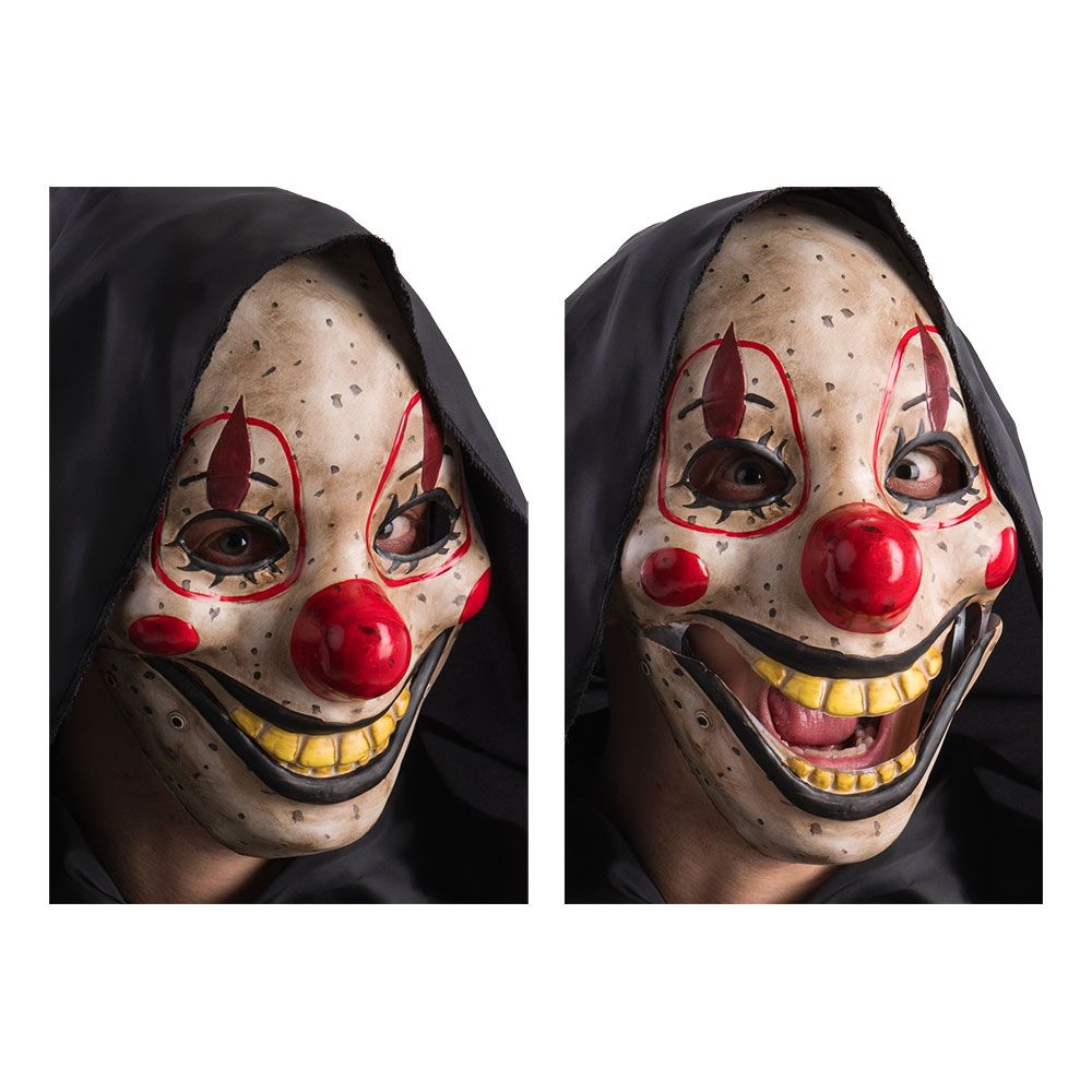 Skräckclown Mask med Rörlig Käke