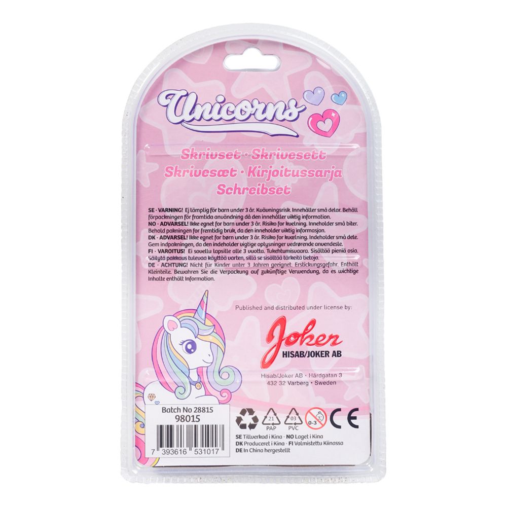 Skrivset Unicorns