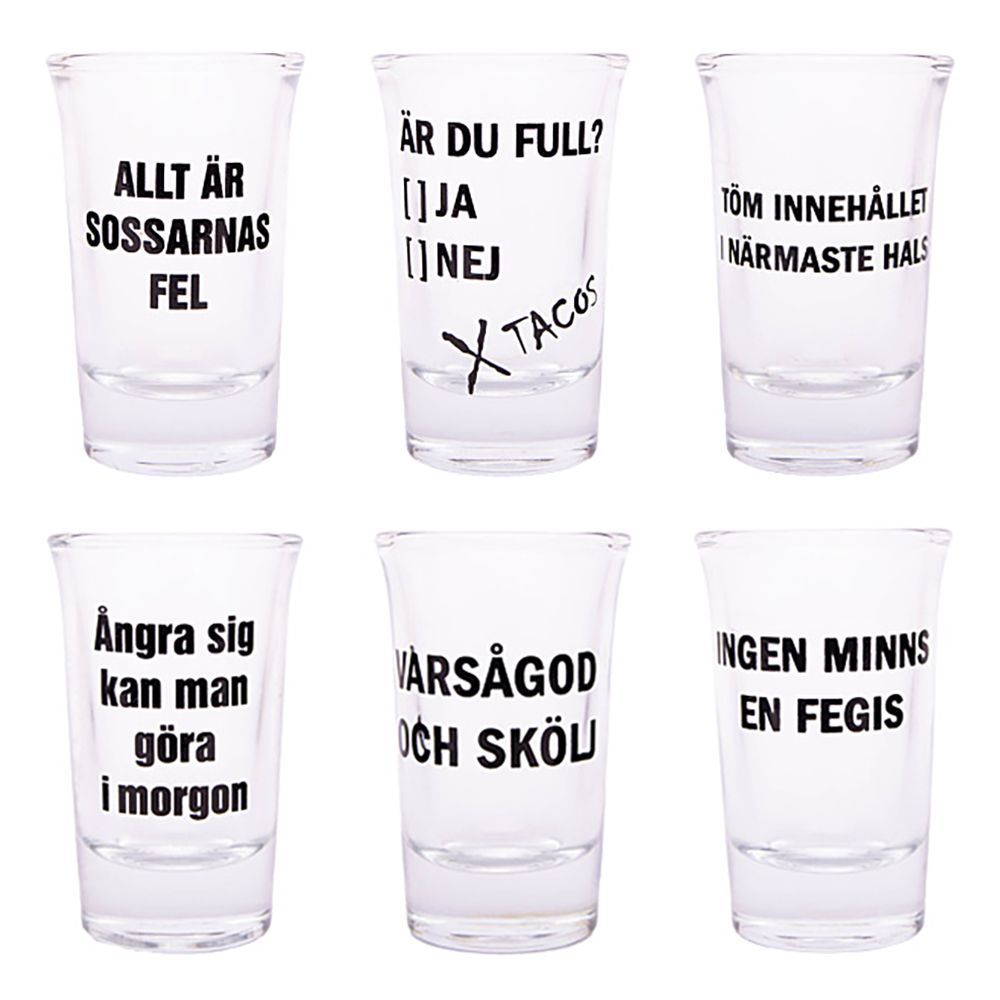 Shotglass med Tekst