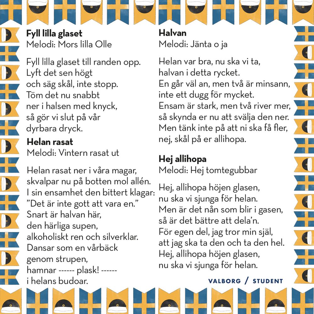 Snapsvisor Middagsspel