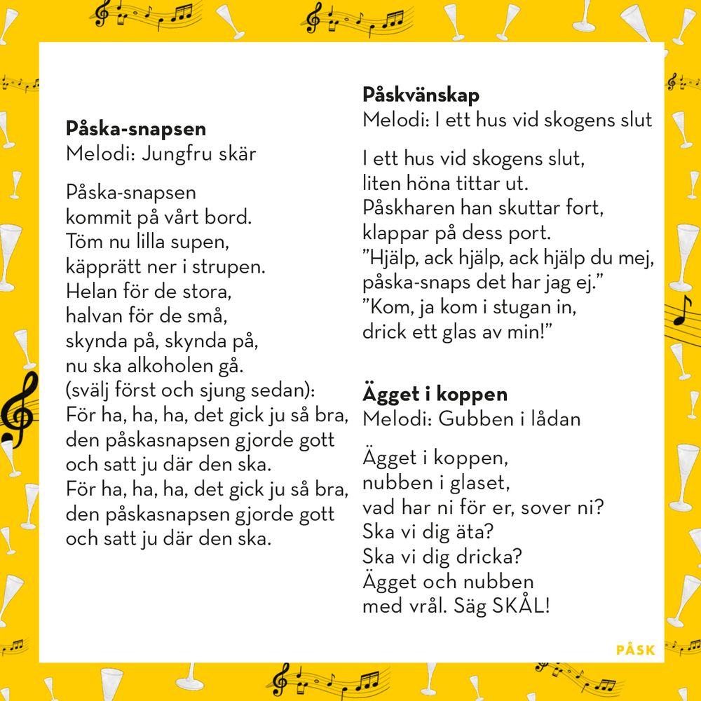 Snapsvisor Middagsspel