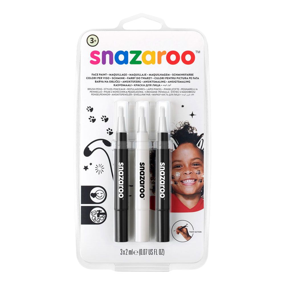 Snazaroo Ansiktsmalingssett Brushpen Monochrome