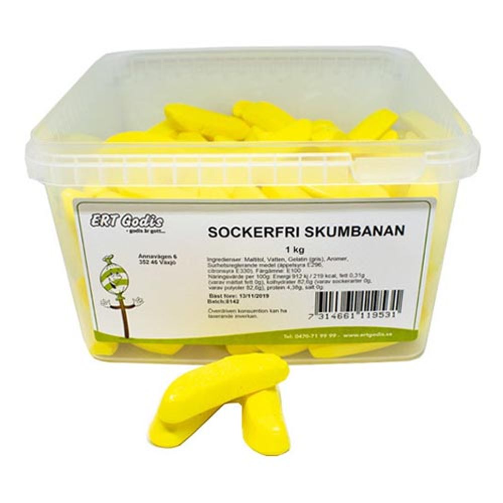 Sukkerfri Skumbanan Løsvekt i Boks