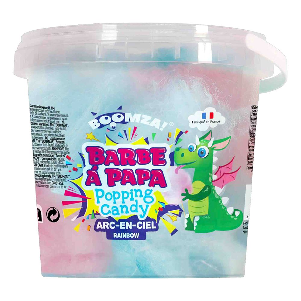 Sukkerspinn med Poppende Godteri Rainbow