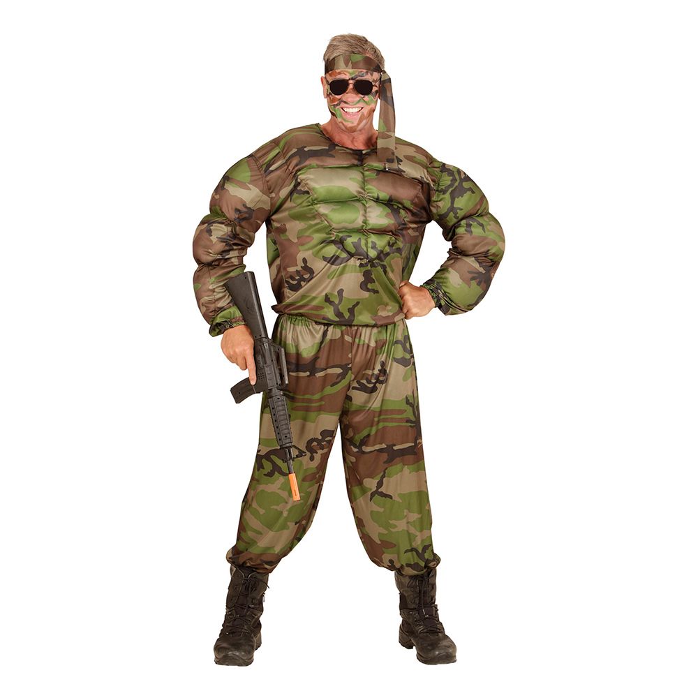 Soldat med Muskler Kostyme