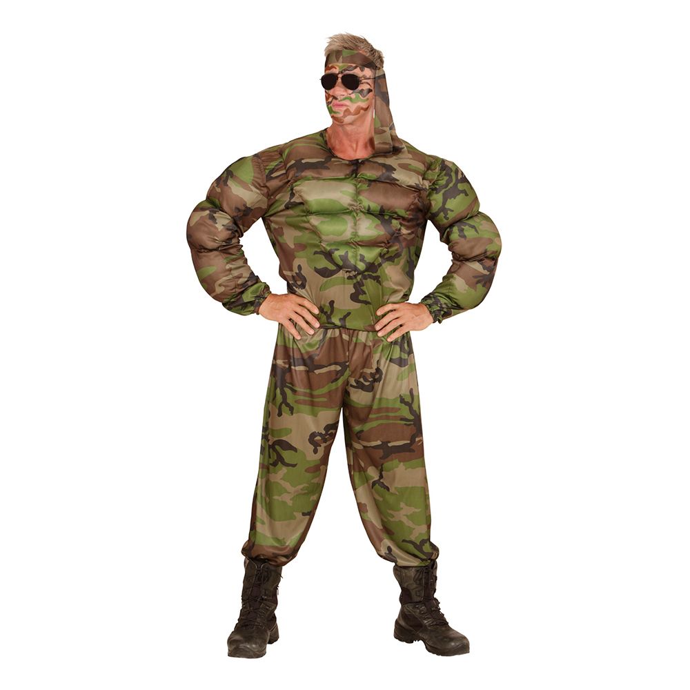 Soldat med Muskler Kostyme