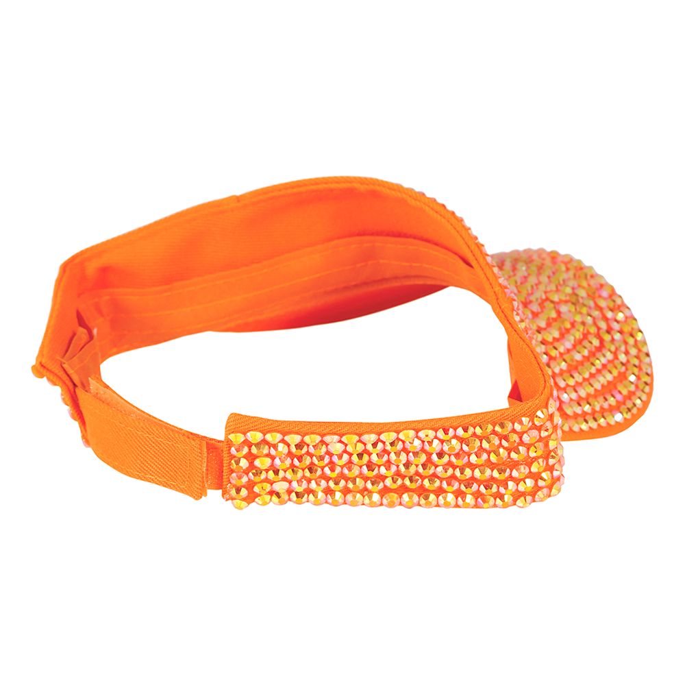 Solskjerm med strass oransje