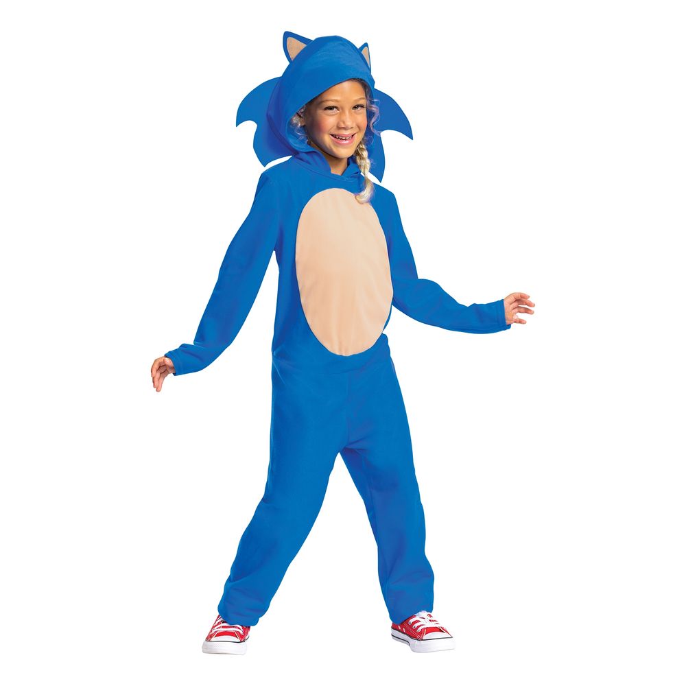 Sonic the Hedgehog med Huva Barn Maskeraddräkt
