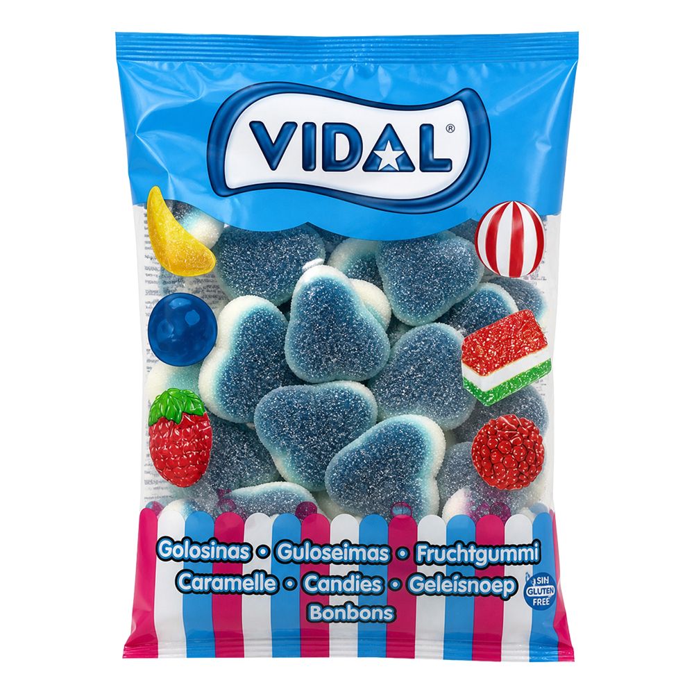Sour Giant Blue Raspberry Heart Storpack