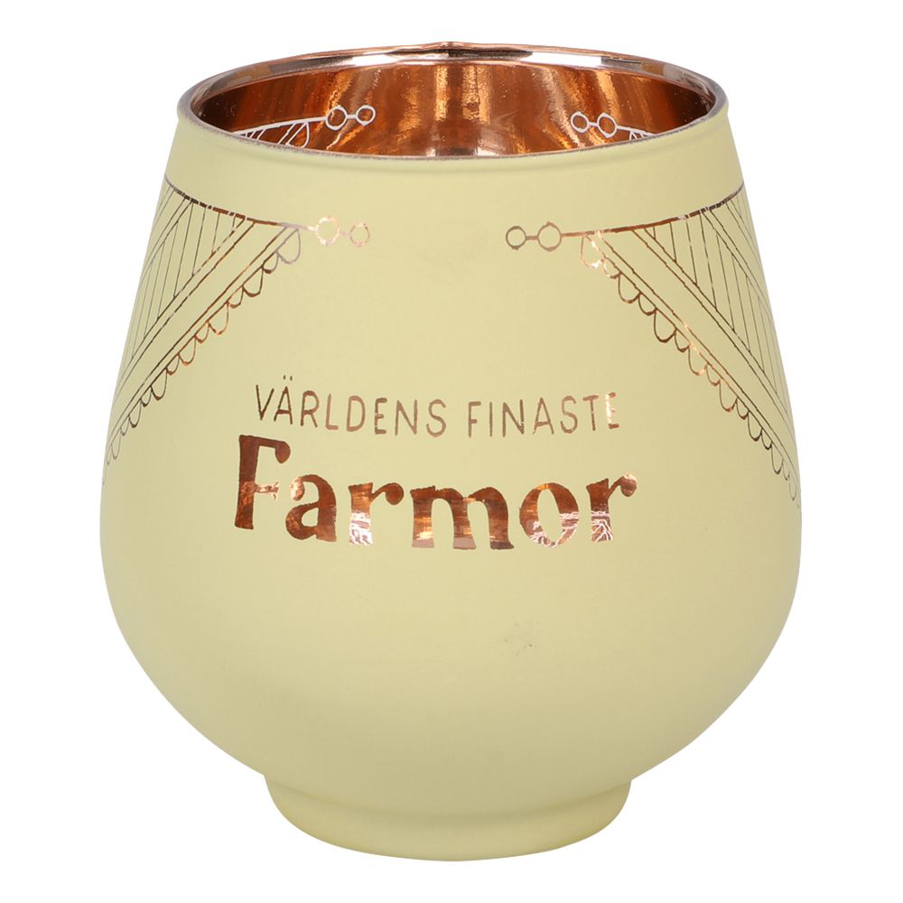 Ljuslykta Spegelglas med Text