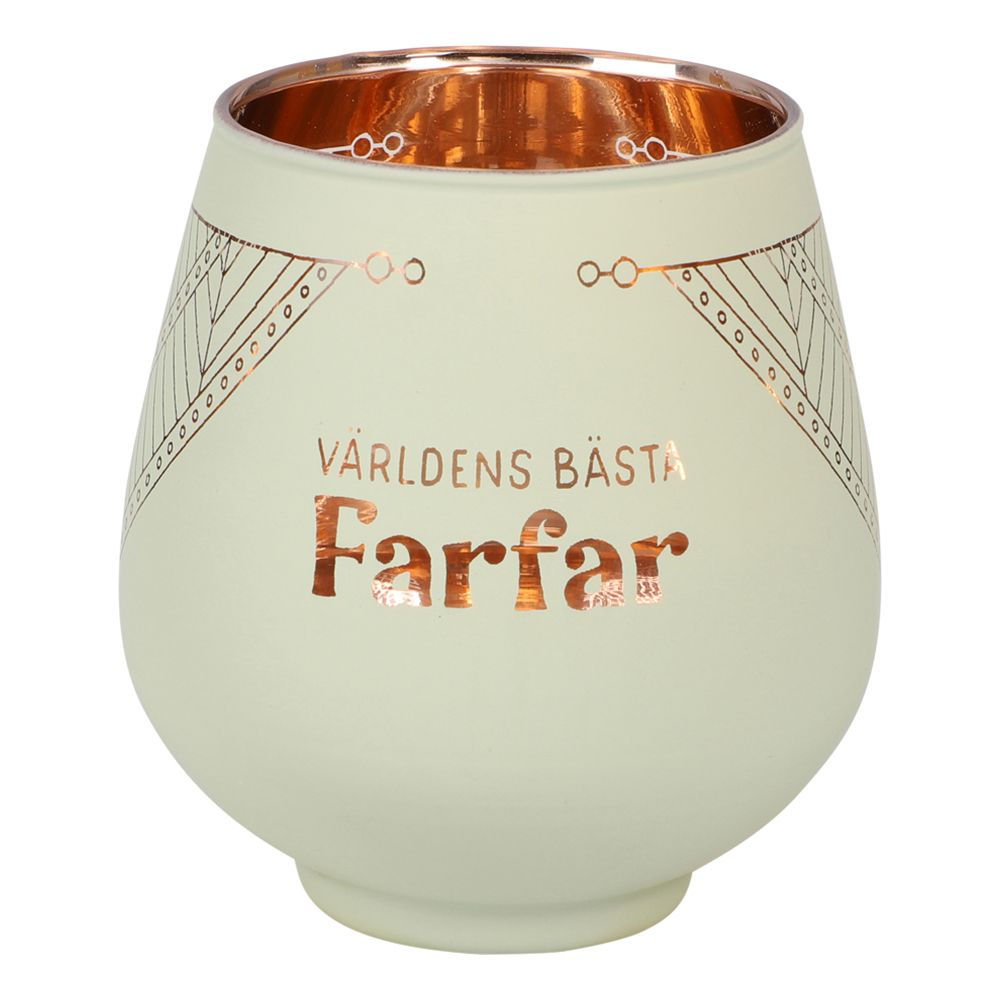 Ljuslykta Spegelglas med Text
